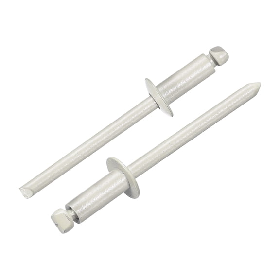 Uxcell 100Pcs 5/32"x3/8" Aluminum Blind Rivets, Dome Head Long Split Rivets, Gray