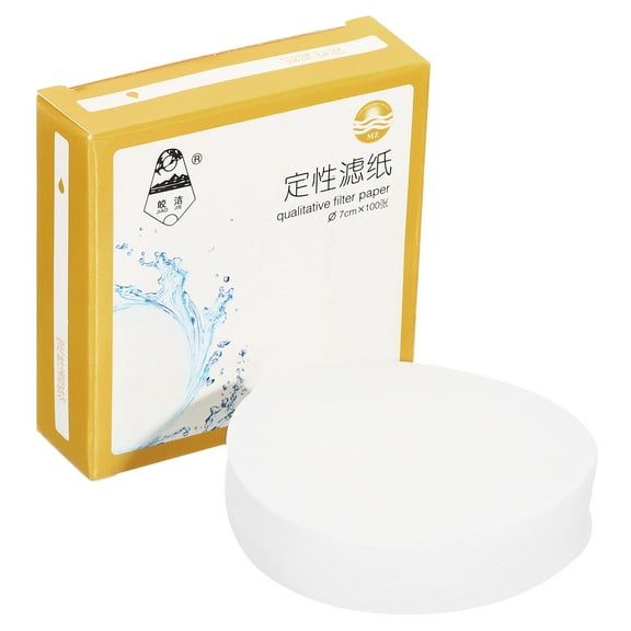 Uxcell 100Pcs 7cm Qualitative Filter Paper Circles, Slow Speed Round Laboratory Filter Paper