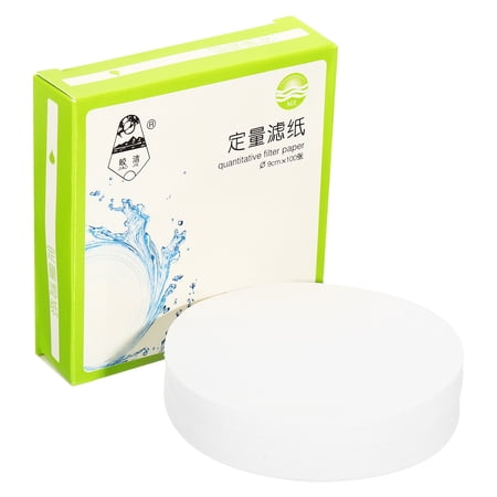 Uxcell 100Pcs 9cm Quantitative Filter Paper Circles, Slow Speed Round Laboratory Filter Paper