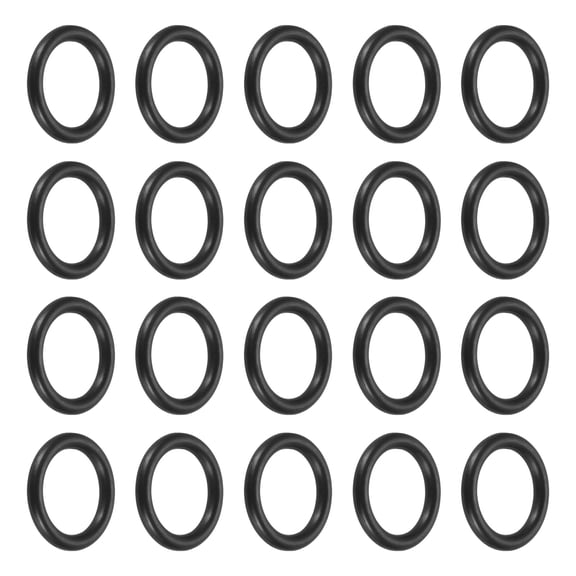 Uxcell 100Pcs AS-012 Nitrile Rubber O-Rings, 3/8" ID, 1/2" OD, 1/16" Width Round Seal Rings Gasket for Automotive Machine Faucet Seal Repair Plumbing Compressor, 70 Durometer, Black