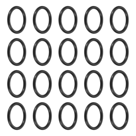 Uxcell 100Pcs A-014 Nitrile Rubber O-Rings, 1/2" ID 5/8" OD 1/16" Width Round Seal Rings Gasket for Lighter Repair Flashlight Lens Faucet Seal Repair Air Gas Machine Plumbing Compressor