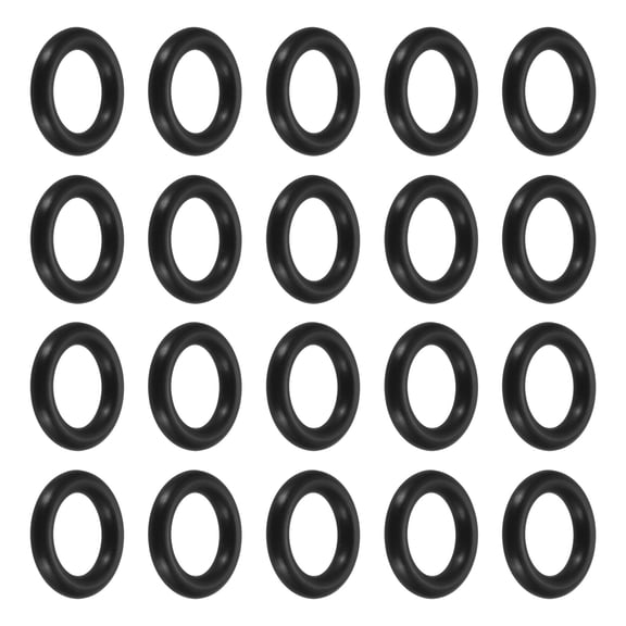 Uxcell 100Pcs AS-110 Nitrile Rubber O-Rings, 3/8" ID, 9/16" OD, 3/32" Width Round Seal Rings Gasket for Automotive Machine Faucet Seal Repair Plumbing Compressor, 70 Durometer, Black