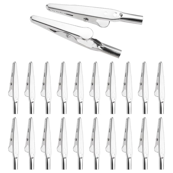 Uxcell 100Pcs Alligator Hair Clips, 51/34x7.8mm(LxW) Silver Metal Curls Clips