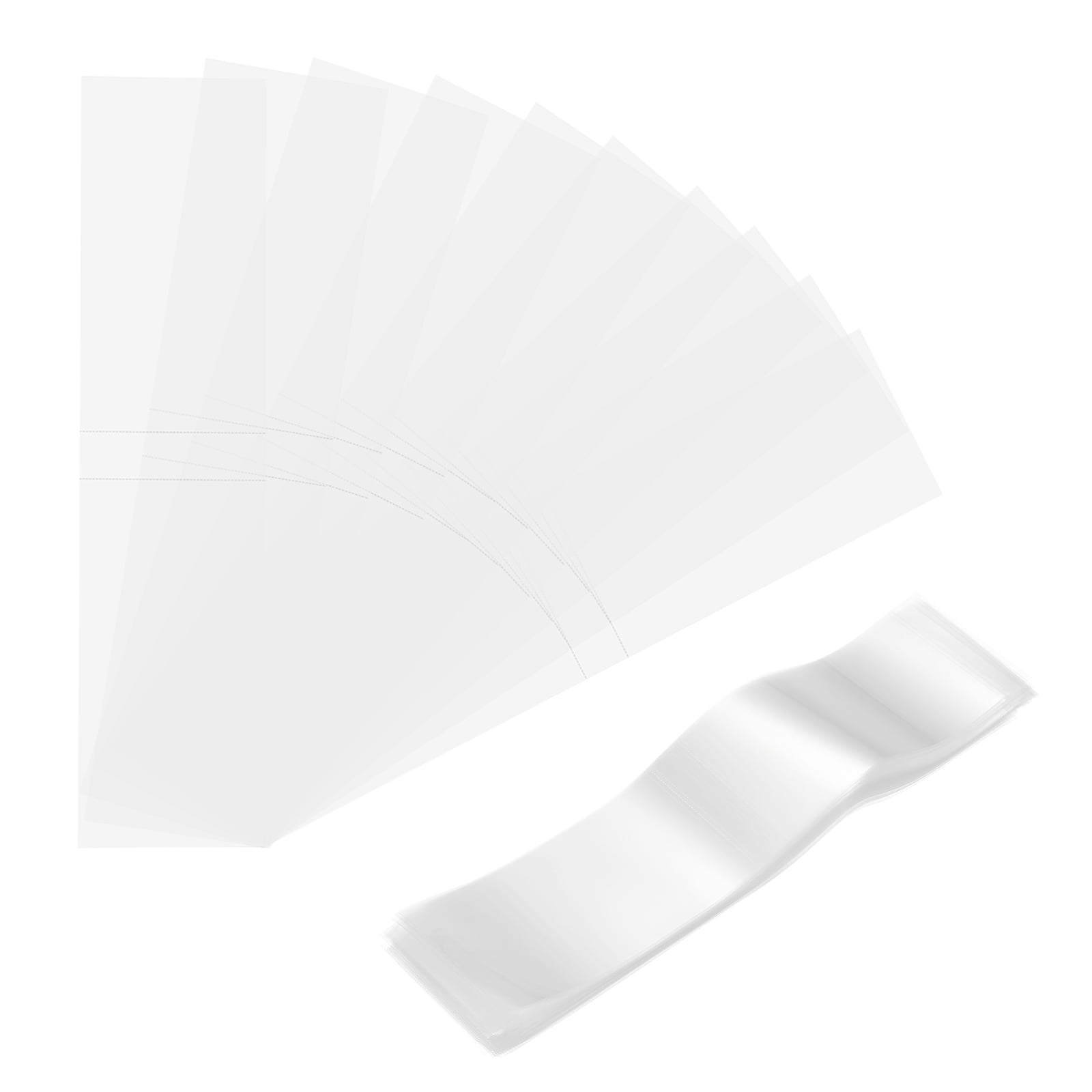 Uxcell 100Pcs Clear Perforated Shrink Band, 190x50mm PVC Heat Shrink ...