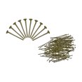 thumbnail image 1 of Uxcell 100Pcs Flat Head Pins for Jewelry Making 15mm Brass Flat Head Pins Jewelry Head Pins 20 Gauge Bronze, 1 of 5