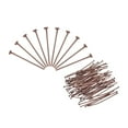 thumbnail image 1 of Uxcell 100Pcs Flat Head Pins for Jewelry Making 35mm Brass Flat Head Pins Jewelry Head Pins 20 Gauge Red Copper, 1 of 5