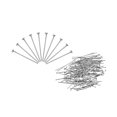 thumbnail image 1 of Uxcell 100Pcs Flat Head Pins for Jewelry Making 45mm Brass Flat Head Pins Jewelry Head Pins 20 Gauge Platinum, 1 of 5