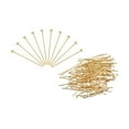 thumbnail image 1 of Uxcell 100Pcs Flat Head Pins for Jewelry Making 60mm Brass Flat Head Pins Jewelry Head Pins 20 Gauge Rose Gold, 1 of 5
