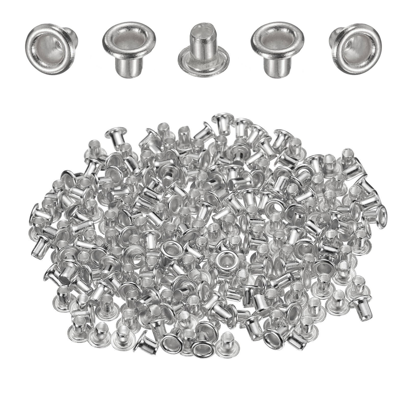 Uxcell 100Pcs Grommets Eyelets 2mm 1/9 Inch Brass Eyelets Kit for ...