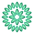 thumbnail image 1 of Uxcell 100Pcs Horse Eye Shape Rhinestones Glass Point Back Beads for Jewelry Making, Green 4x8mm, 1 of 6