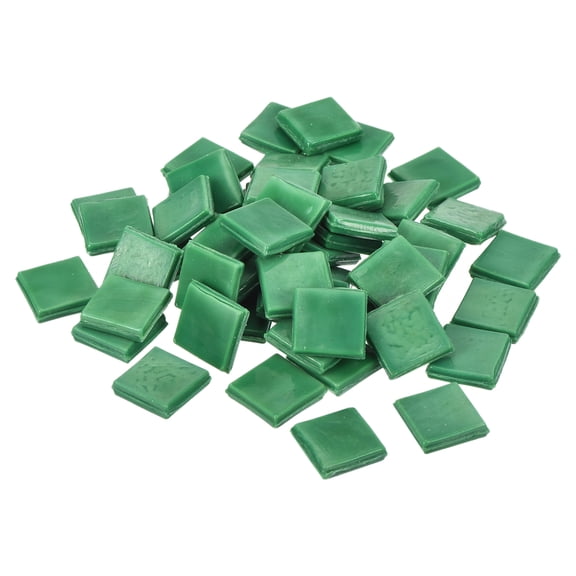 Uxcell 100Pcs Mosaic Tiles, Micro Glass Tiny Mini Mosaic Tile DIY Hobbies Handmade Crystal Free Stone Craft Mint Green