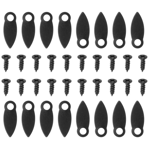 Uxcell 100Pcs Photo Frame Turn Button Fasteners 100Pcs Screws Picture Frame Backing Clips for Hanging Picture, Black