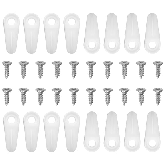 Uxcell 100Pcs Photo Frame Turn Button Fasteners 100Pcs Screws Turn Button Fasteners Set for Hanging Pictures, Pure White