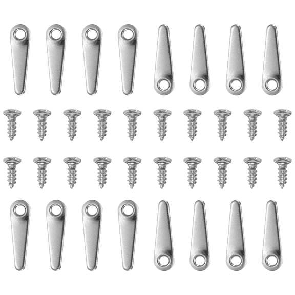 Uxcell 100Pcs Picture Hardware Backing Clips 100Pcs Screws Picture Frame Backing Clips for Hanging Pictures, Silver