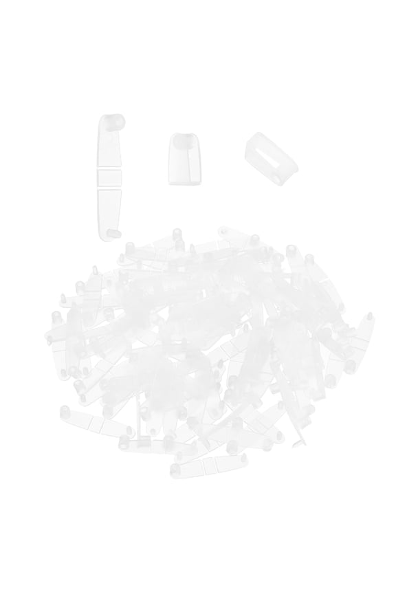 100Pcs Plastic Keychain Clips, Clear Acrylic Snap Connectors Tabs Card Holder Rings for Keys Rings Office Credit Card Crafts Jewelry Making Bulk, Transparent