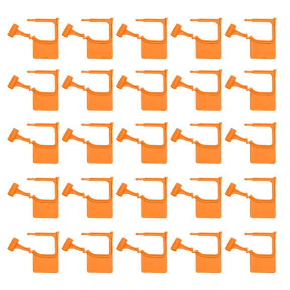 Uxcell 100Pcs Plastic Padlock Seals Tags - Blank Disposable Tamper-Proof Self-Locking Tag Security Locks, Fits Retail Stores/Logistics Boxes/Warehouse Doors, Orange