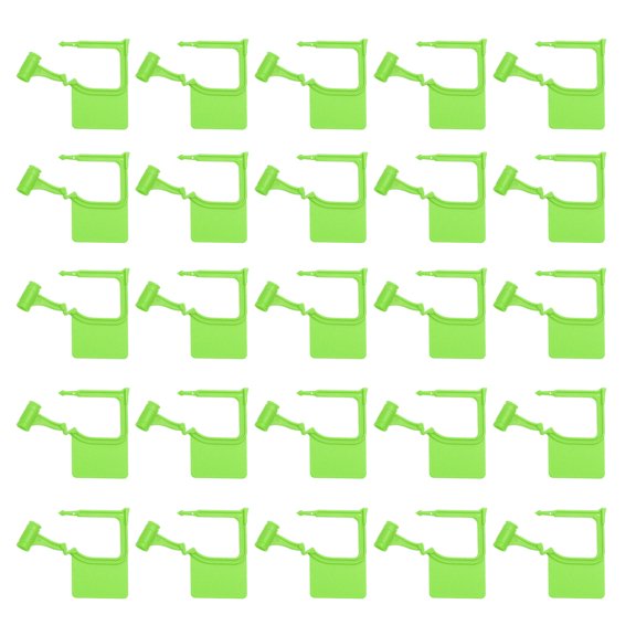 Uxcell 100Pcs Plastic Padlock Seals Tags - Blank Disposable Tamper-Proof Self-Locking Tag Security Locks, Fits Retail Stores/Logistics Boxes/Warehouse Doors, Green