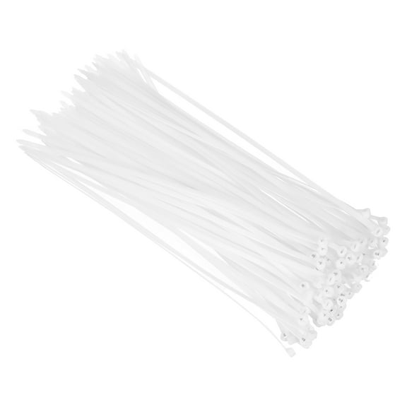 Uxcell 100Pcs Push Mount Zip Ties 12 Inch Cable Zip Tie Mounts Nylon, White