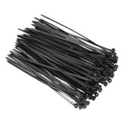 Uxcell 100Pcs Push Mount Zip Ties 8 Inch Cable Zip Ties Mounts Nylon, Black