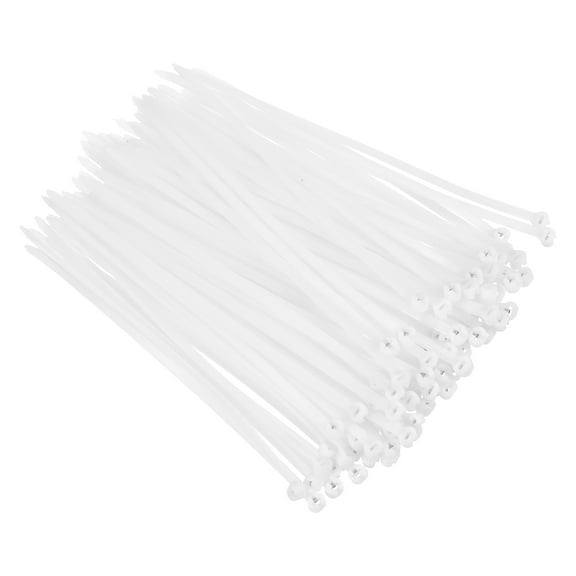 Uxcell 100Pcs Push Mount Zip Ties 8 Inch Cable Zip Ties Mounts Nylon, White