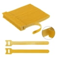 thumbnail image 1 of Uxcell 100Pcs Reusable Self-Gripping Cable Ties, 6" Hook and Loop Wire Organizers for Power Cords, Data Cables, TV/PC Wires, Chargers - Adjustable & Durable Fabric Straps(Yellow), 1 of 7