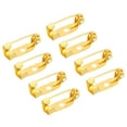 thumbnail image 1 of Uxcell 100Pcs Safety Bar Pins 15mm Brooch Clasp Pin Backs for ID Badges Name Cards Tags DIY Craft, Gold Tone, 1 of 6
