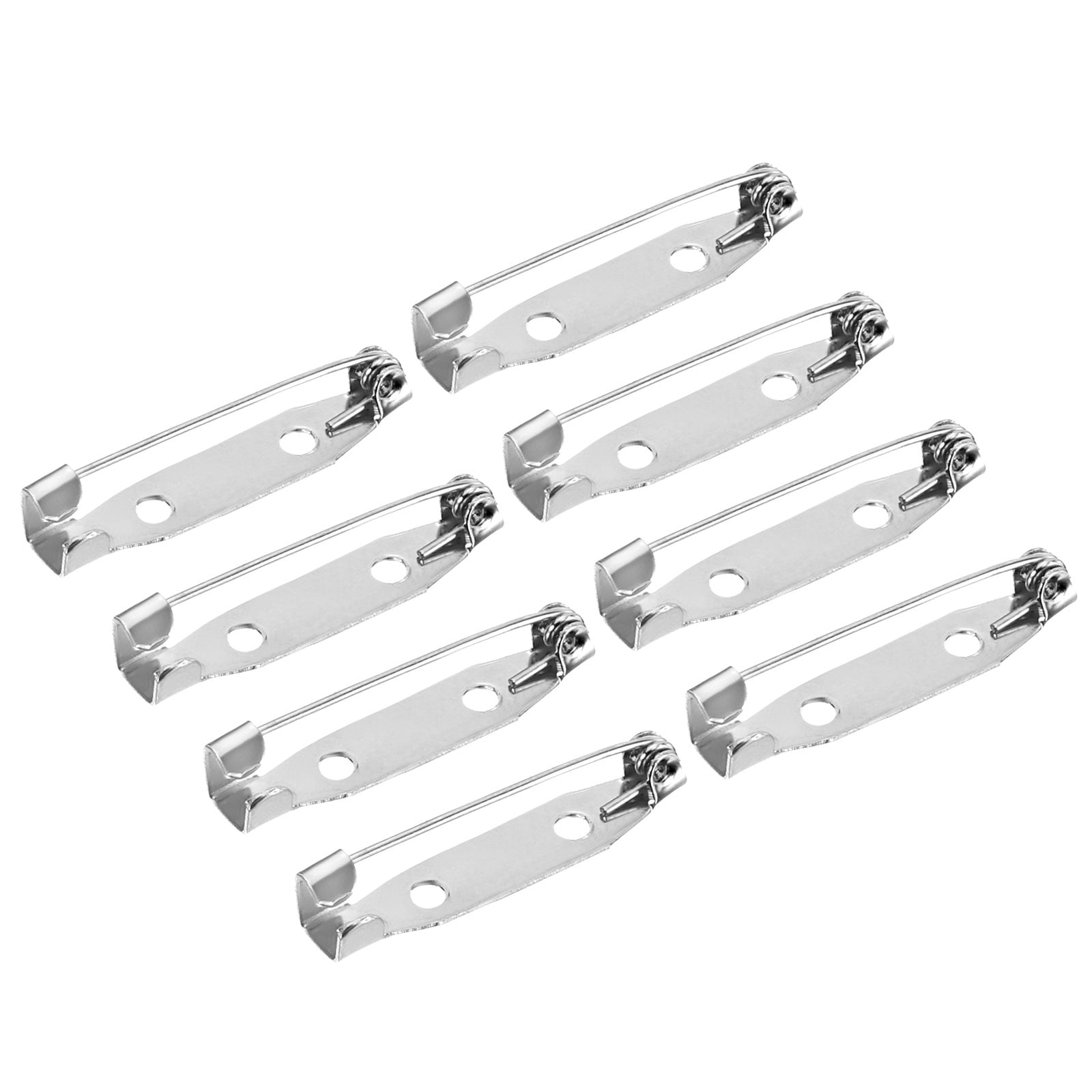Uxcell 100Pcs Safety Bar Pins 30mm Brooch Clasp Pin Backs for ID Badges ...