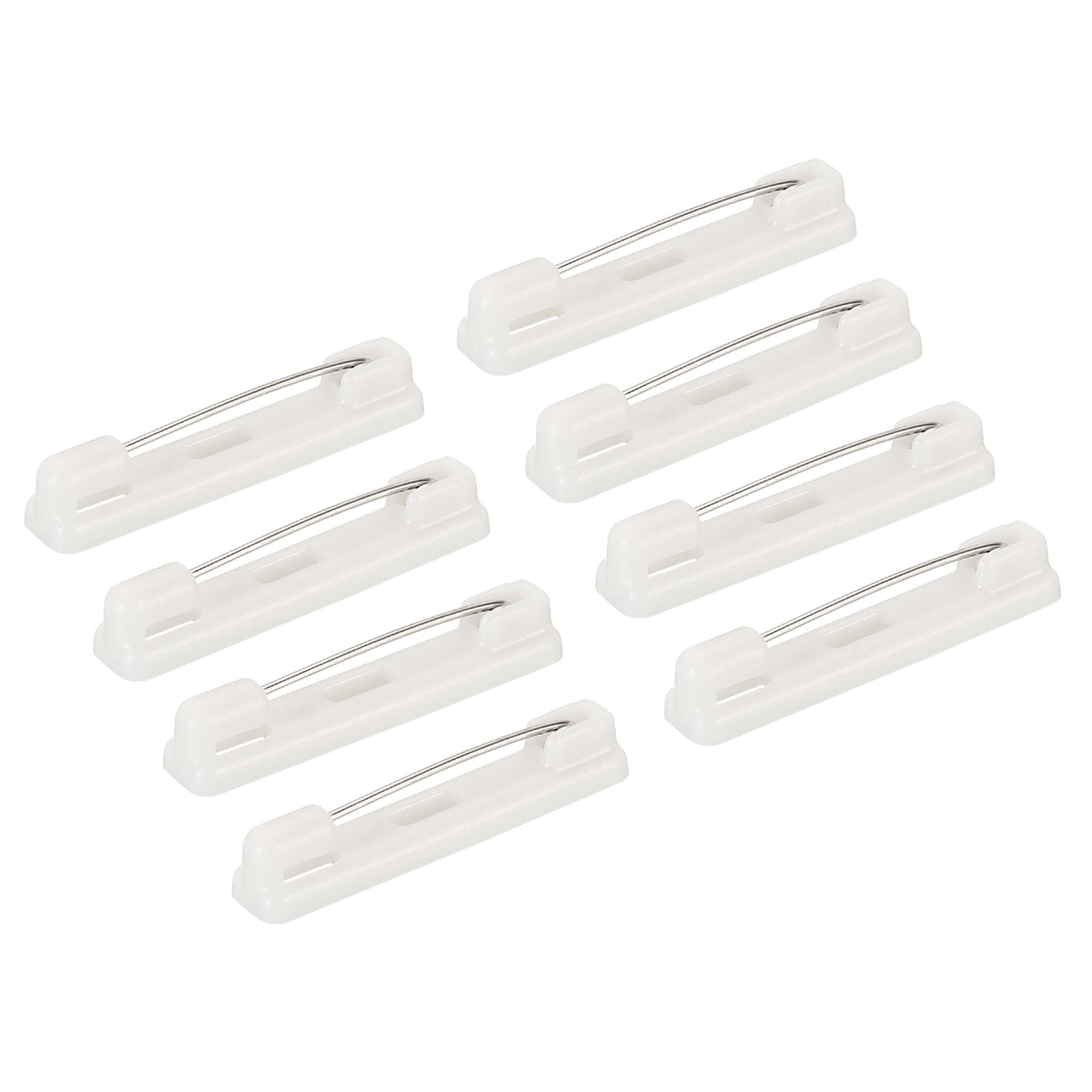 Uxcell 100Pcs Safety Bar Pins 31mm Brooch Clasp Pin Backs for ID Badges ...