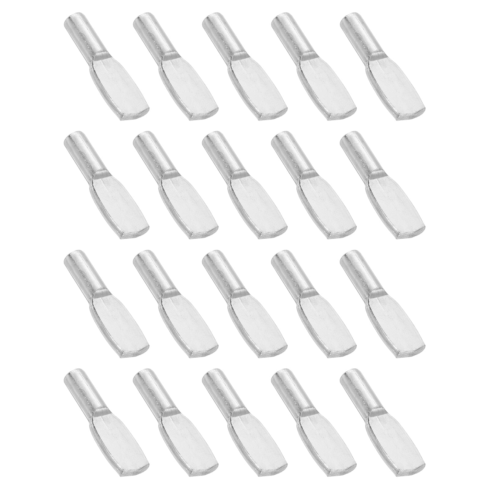 Uxcell 100Pcs Shelf Support Pegs, 6mm Spoon Shape Shelf Support Pins, Metal Support Pegs Holder for Kitchen Bookcase (Silver)