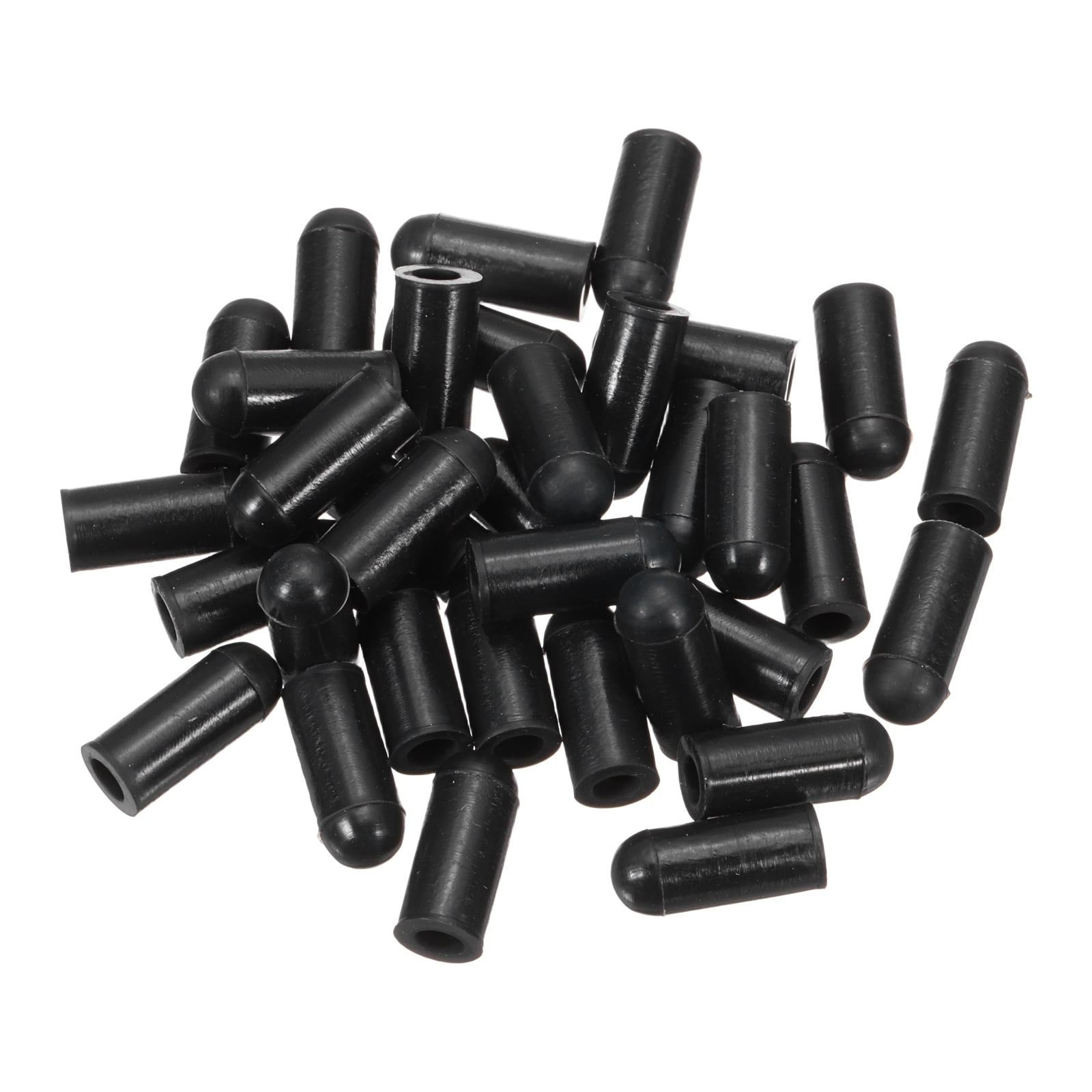 100pcs Round Rubber End Caps Protective Caps 4mm 6mm 8mm 10mm 12mm Clear
