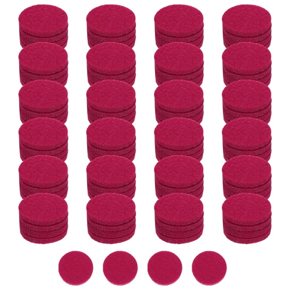 Uxcell 100Pcs Unscented Diffuser Refill Pads, 22mm / 0.87" Air Freshener Replacement Pad Essential Oil Diffuser Pad for Fragrance Home Car Air Freshener Clips, Rose Red