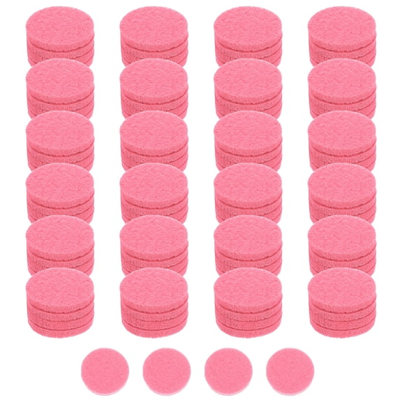Uxcell 100Pcs Unscented Diffuser Refill Pads, 22mm / 0.87" Air Freshener Replacement Pad Essential Oil Diffuser Pad for Fragrance Home Car Air Freshener Clips, Pink