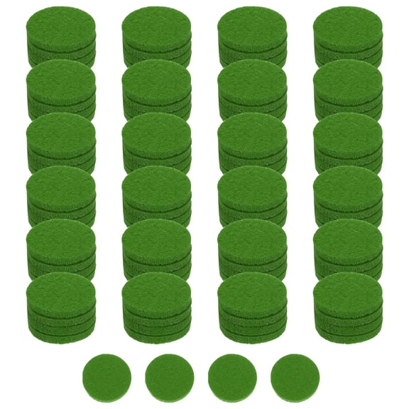 Uxcell 100Pcs Unscented Diffuser Refill Pads, 22mm / 0.87" Air Freshener Replacement Pad Essential Oil Diffuser Pad for Fragrance Home Car Air Freshener Clips, Green