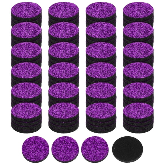 Uxcell 100Pcs Unscented Diffuser Refill Pads, 22mm / 0.87" Air Freshener Replacement Pad Essential Oil Diffuser Pad for Fragrance Home Car Air Freshener Clips, Sparkling Purple