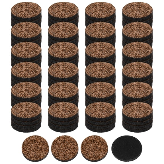 Uxcell 100Pcs Unscented Diffuser Refill Pads, 22mm / 0.87" Air Freshener Replacement Pad Essential Oil Diffuser Pad for Fragrance Home Car Air Freshener Clips, Sparkling Brown