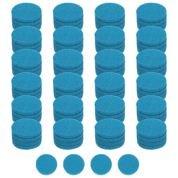 Uxcell 100Pcs Unscented Diffuser Refill Pads, 22mm / 0.87" Air Freshener Replacement Pad Essential Oil Diffuser Pad for Fragrance Home Car Air Freshener Clips, Lake Blue
