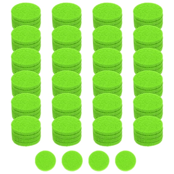 Uxcell 100Pcs Unscented Diffuser Refill Pads, 22mm / 0.87" Air Freshener Replacement Pad Essential Oil Diffuser Pad for Fragrance Home Car Air Freshener Clips, Light Green