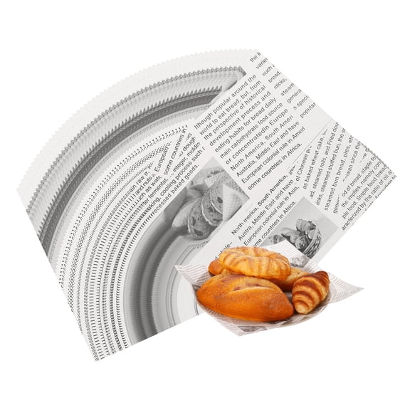 Uxcell 100Pcs Wax Paper Sheets, 6.3 x 6.3 Inch Sandwich Wrapping Paper Food Basket Liners for Hamburger Bread Party Fair Outdoors Picnic, White (Newspaper)