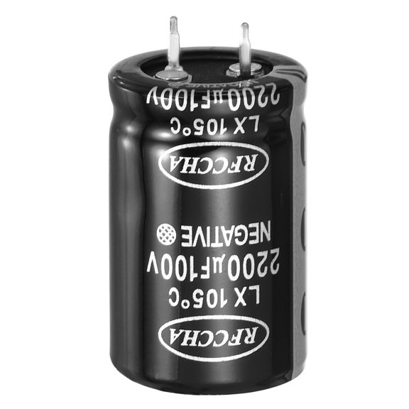 Uxcell 100V 2200uF Snap in Electrolytic Capacitor, 2 Pin Audio Amplifier Aluminum Electrolytic Capacitor for Filter Audio Smart Home Appliances(Black,40x25mm)