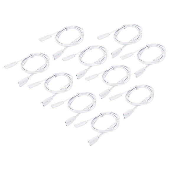 Uxcell 100cm 2 Pin LED Integrated Tube Cable Link Cords T4 T5 T8 Lamp Connecting Wire 10 Pack