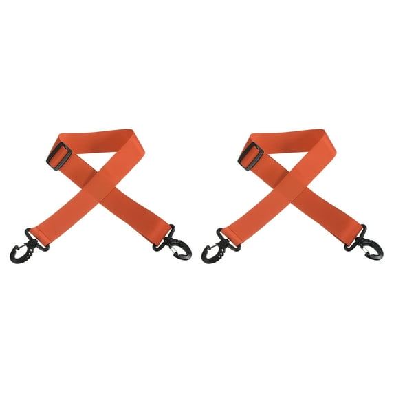 Uxcell 100cmx3.8cm Ski Carrier Strap, 2 Pack Snowboard Boot Carrying Strap Dark Orange