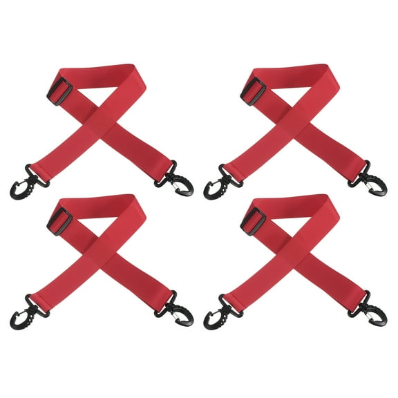 Uxcell 100cmx3.8cm Ski Carrier Strap, 4 Pack Snowboard Boot Carrying Strap Red