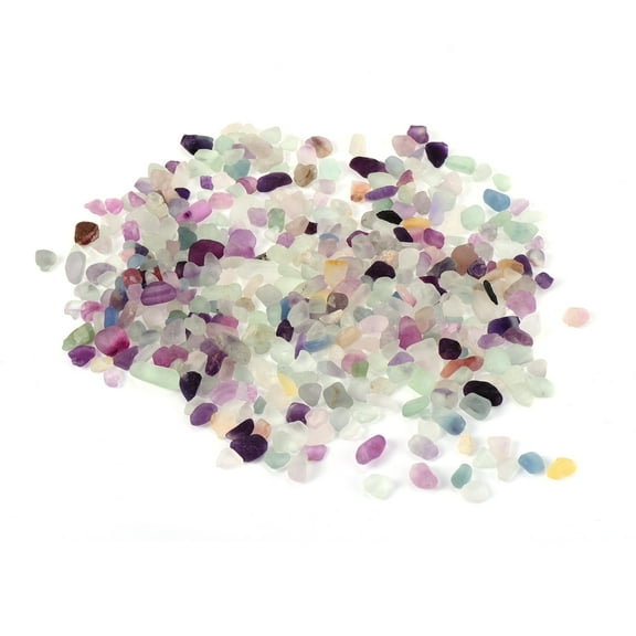 Uxcell 100g/0.22lb 5mm to 7mm Natural Tumbled Chips Decoration Stones for Aquarium Plants Vase Fillers, Multicolor