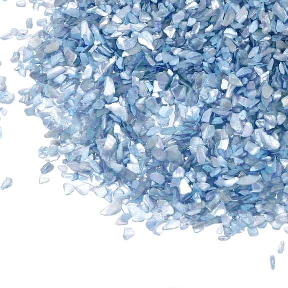 Uxcell 100g Small Crushed Shells for Crafts, 0.12", Dark Blue, Mini Irregular Seashells Bulk Natural Crushed Sea Shells for Nail Art, Home Vase Filler, Fish Tank, Candle Decoration