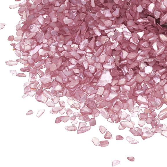 Uxcell 100g Small Crushed Shells for Crafts, 0.12", Light Bean Pink, Mini Irregular Seashells Bulk Natural Crushed Sea Shells for Nail Art, Home Vase Filler, Fish Tank, Candle Decoration
