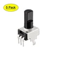 thumbnail image 1 of Uxcell 100k ohm Single Turn Rotary Film Potentiometer Variable Resistors Carbon Black  5 pcs, 1 of 5