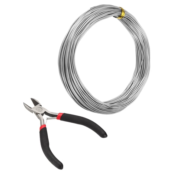 Uxcell 100m 0.8mm/0.5mm/0.4mm Aluminum Craft Wire for DIY Jewelry Making Beading Floral 4 Pcs