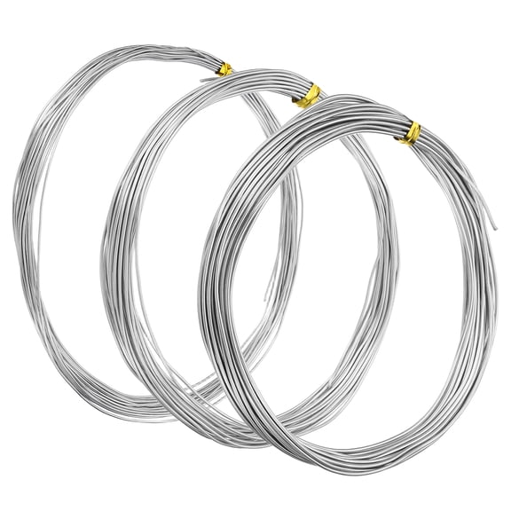 Uxcell 100m 1mm Aluminum Craft Wire for DIY Jewelry Making Beading Floral 2 Pcs