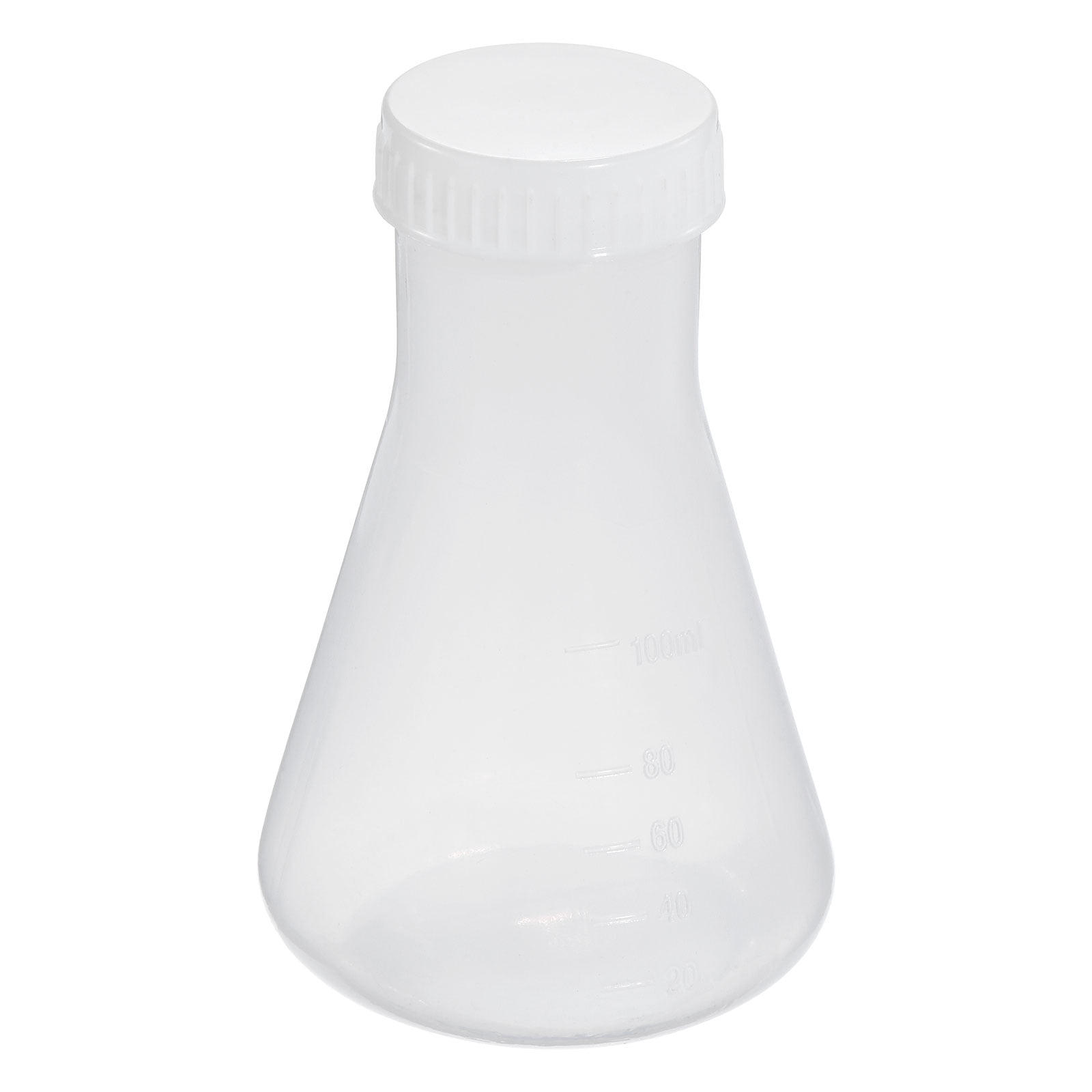 Uxcell 100ml Plastic Erlenmeyer Flask with Screw Caps, 1 Pack Narrow