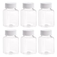 thumbnail image 1 of Uxcell 100ml Plastic Reagent Bottles Empty Square Containers with Screw Cap Clear, 12 Count, 1 of 5